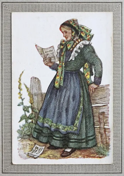 Framed Print : Traditional costumes in Germany in the 19th century Framed Print : Traditional costumes in Germany in the 19th century
