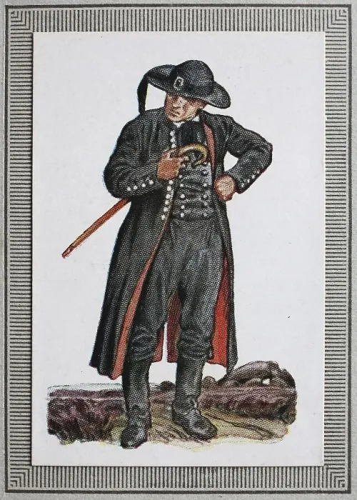 Framed Print : Traditional costumes in Germany in the 19th century