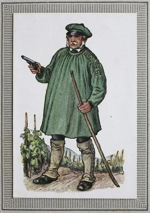 Framed Print : Traditional costumes in Germany in the 19th century