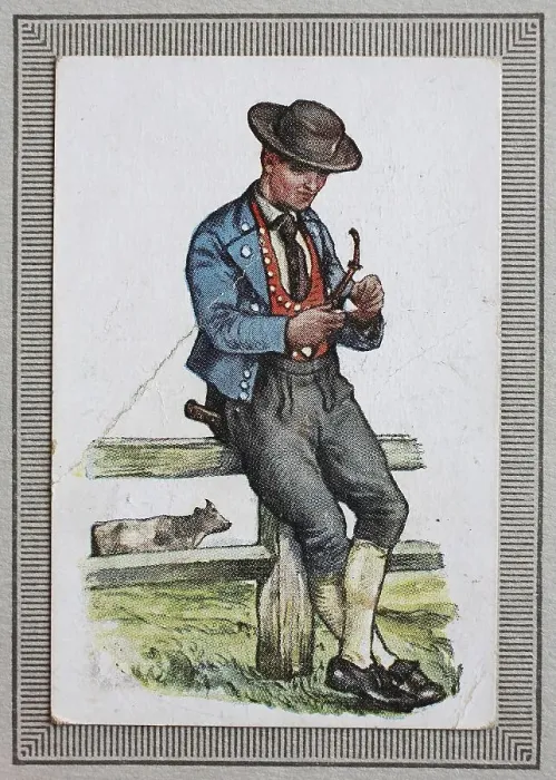 Framed Print : Traditional costumes in Germany in the 19th century