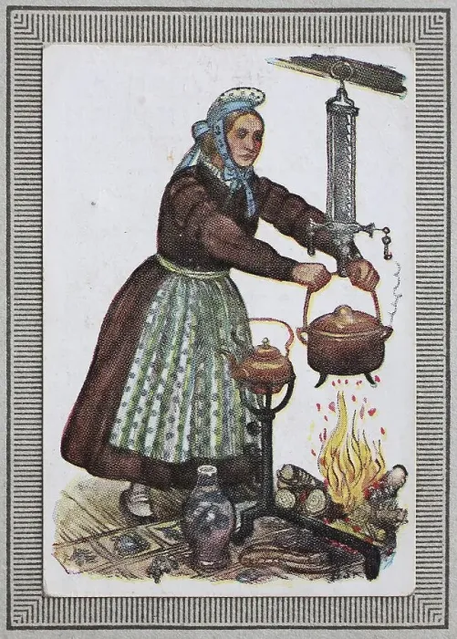 Framed Print : Traditional costumes in Germany in the 19th century