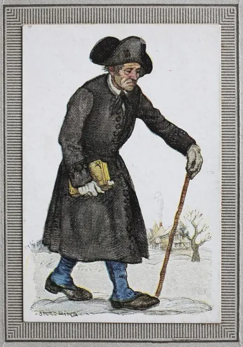 Framed Print : Traditional costumes in Germany in the 19th century