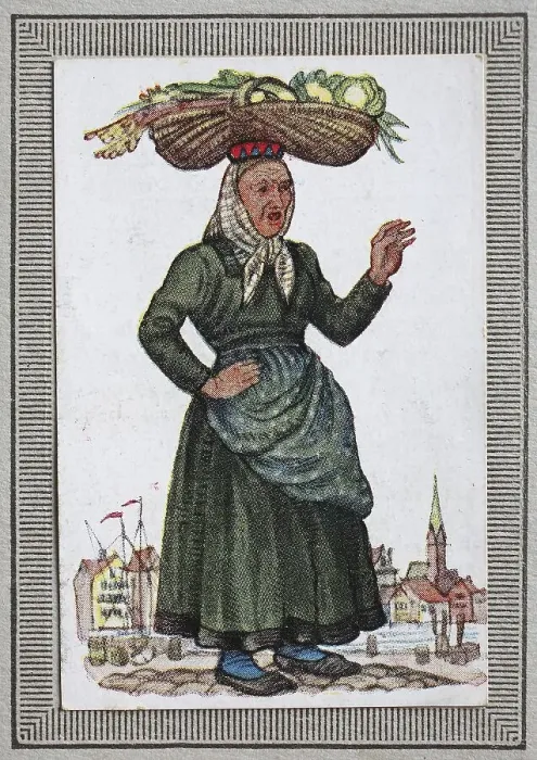 Framed Print : Traditional costumes in Germany in the 19th century