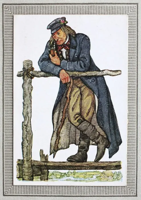 Framed Print : Traditional costumes in Germany in the 19th century