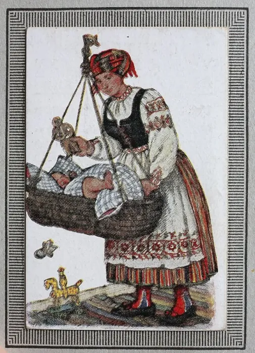 Framed Print : Traditional costumes in Germany in the 19th century Framed Print : Traditional costumes in Germany in the 19th century