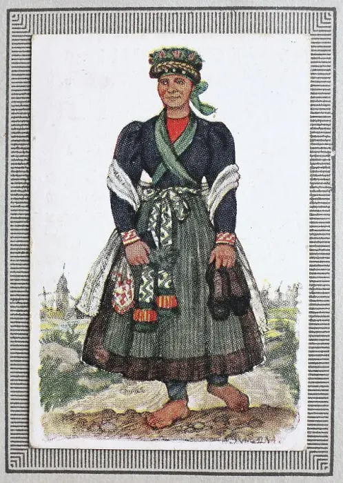 Framed Print : Traditional Costumes in Germany in the 19th century