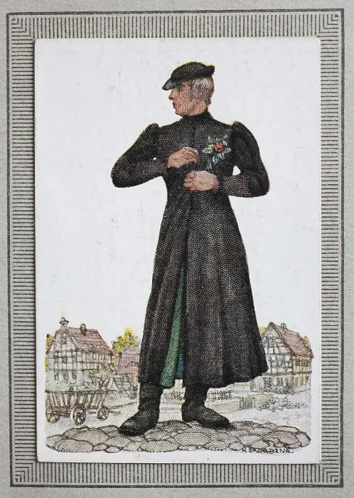 Framed Print : Traditional costumes in Germany in the 19th century Framed Print : Traditional costumes in Germany in the 19th century