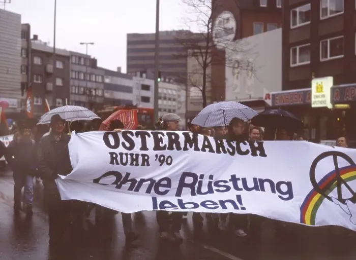 Framed Print : The traditional Easter march, here the OM Ruhr on 14