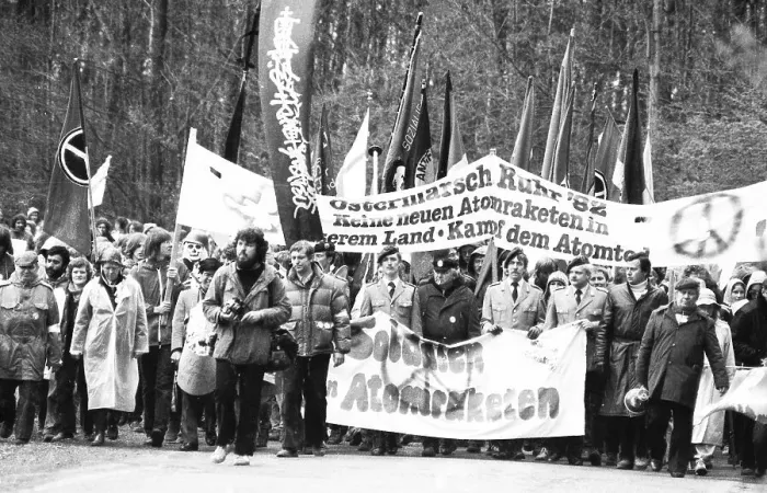 Framed Print : The traditional Easter March Ruhr 1982