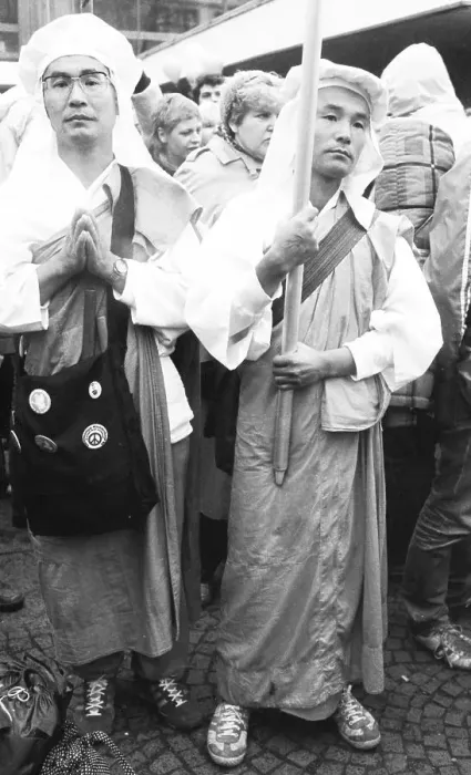 Framed Print : The traditional Easter March Ruhr 1982