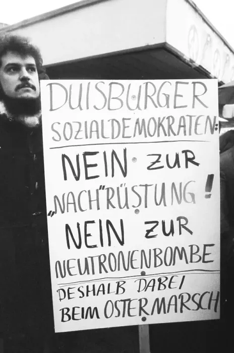 Framed Print : The traditional Easter March Ruhr 1982