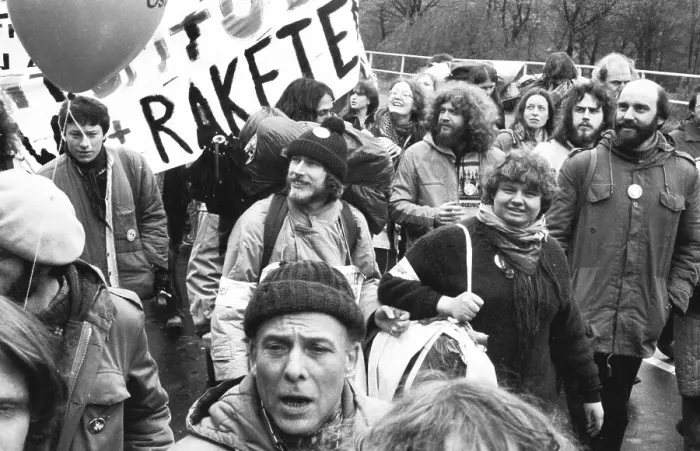Framed Print : The traditional Easter March Ruhr 1982