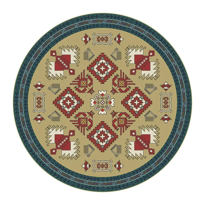Framed Print : Traditional Georgian round decorative element