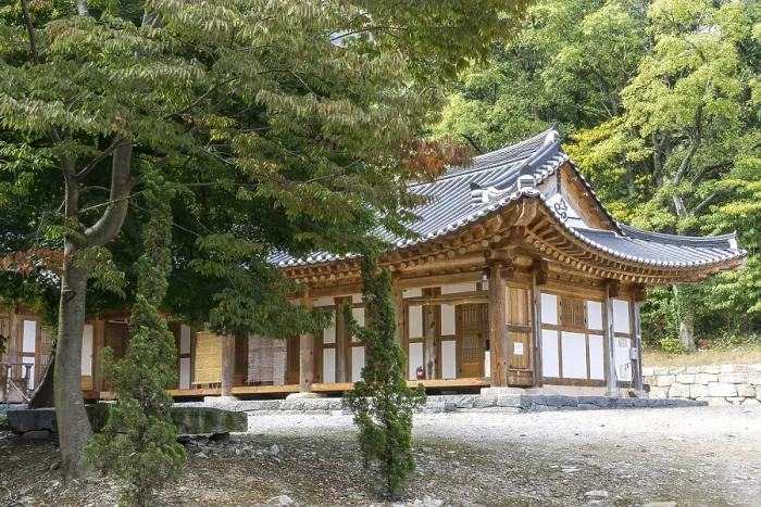 Framed Print : Traditional korean temple in the mountains taken during summer