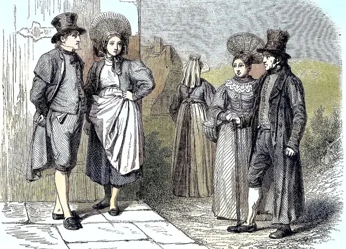 Framed Print : Traditional traditional costume from Swabia