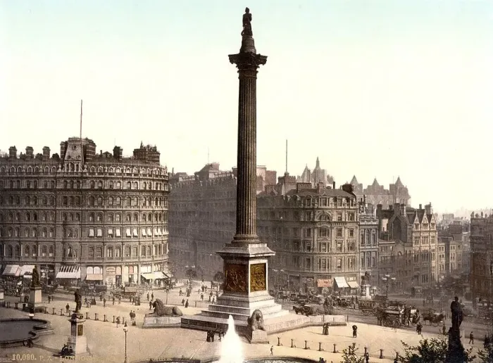 Framed Print : Trafalgar Square, London, ca 1895 Framed Print : Trafalgar Square, London, ca 1895