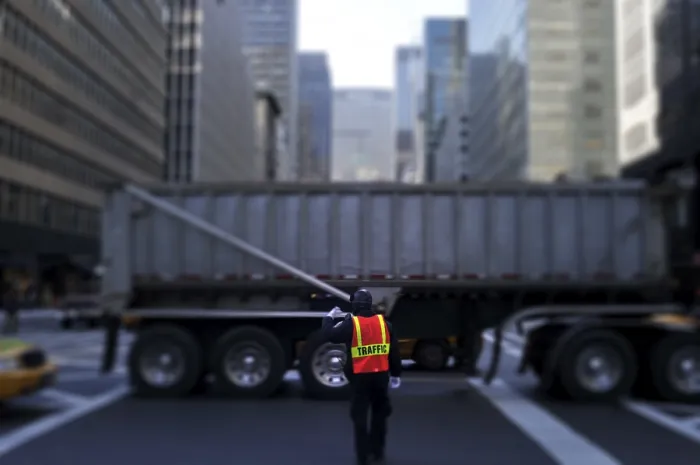 Framed Print : Traffic cop controlling the traffic Framed Print : Traffic cop controlling the traffic