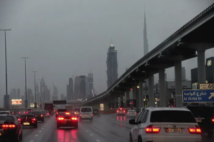 Framed Print : Traffic in the evening, rain, motorway Framed Print : Traffic in the evening, rain, motorway