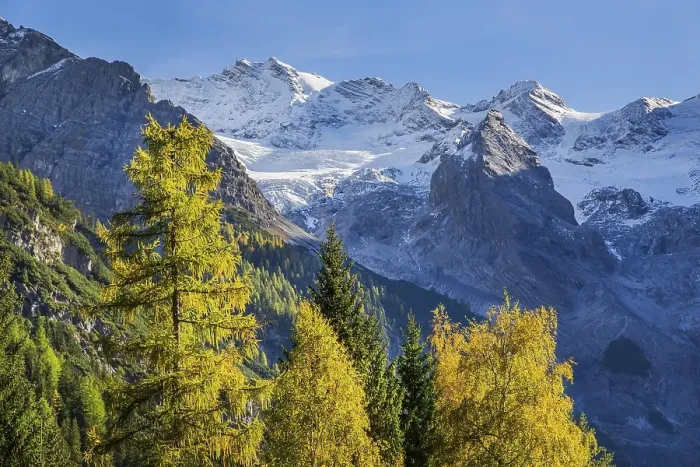 Framed Print : Trafoier Ice Wall 3565m in early autumn