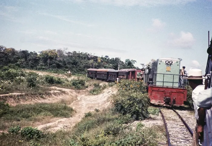 Framed Print : Trains on a single-track railway line, Colombia, South America 1961, South America Framed Print : Trains on a single-track railway line, Colombia, South America 1961, South America
