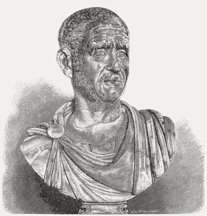 Framed Print : Trajan Decius, c. 201 - June 251, Roman Emperor Framed Print : Trajan Decius, c. 201 - June 251, Roman Emperor