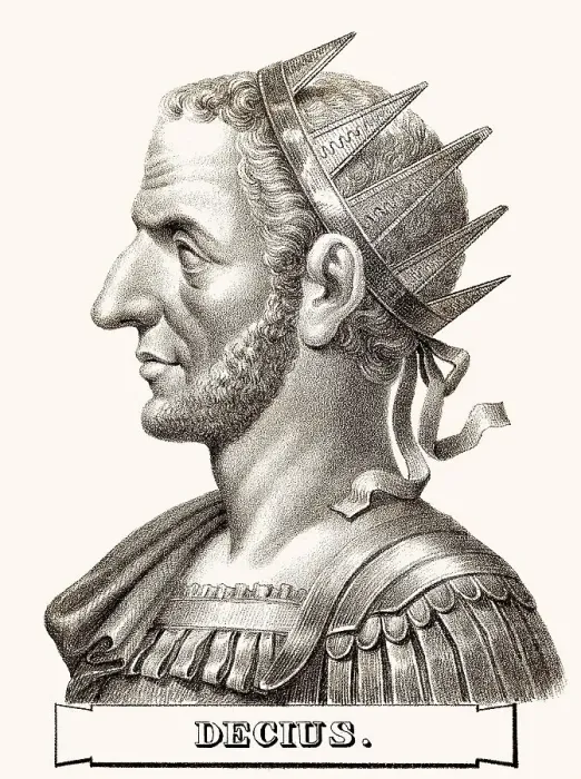 Framed Print : Trajan Decius, ca. 201-251, roemischer Kaiser Framed Print : Trajan Decius, ca. 201-251, roemischer Kaiser