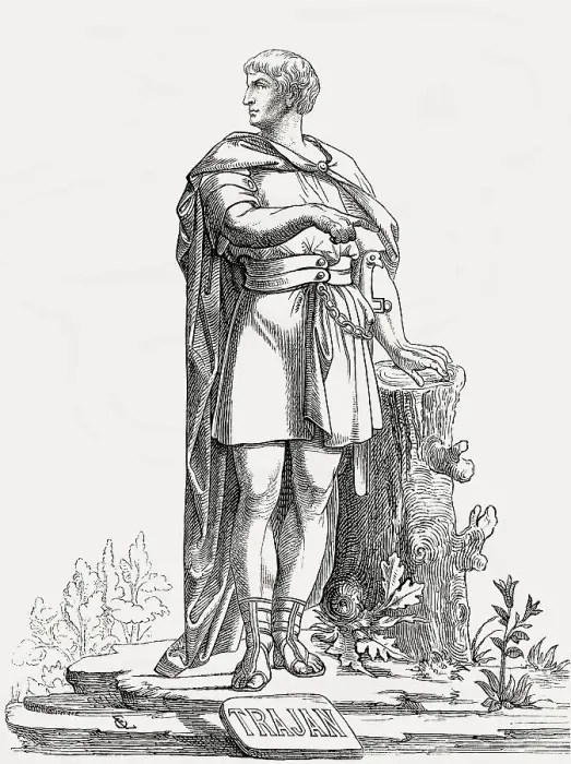 Framed Print : Trajan, Marcus Ulpius Traianus