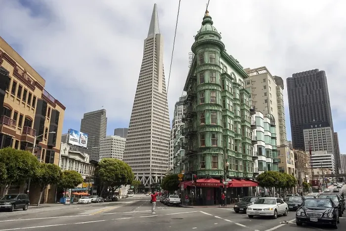 Framed Print : Transamerica Pyramid and Francis Coppola Building Framed Print : Transamerica Pyramid and Francis Coppola Building