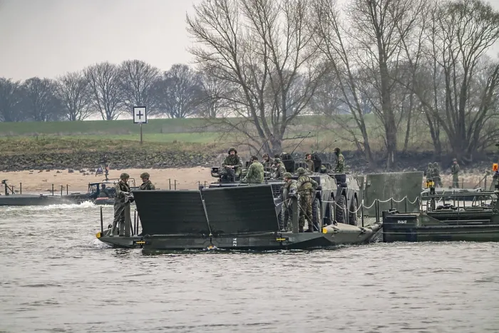 Framed Print : Transport exercise of the Dutch army