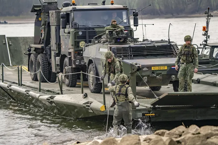 Framed Print : Transport exercise of the Dutch army