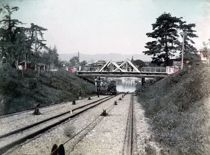 Framed Print : Transport train, unknown location, Japan, Asia