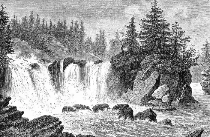 Framed Print : Traunfall waterfall near Gmunden an der Traun