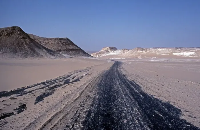 Framed Print : Travelling through the Black Desert and the White Desert