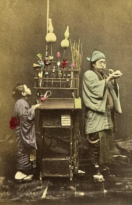 Framed Print : Travelling candy seller, c. 1860