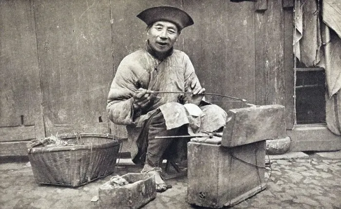 Framed Print : Travelling harness repairer, 1922 Framed Print : Travelling harness repairer, 1922