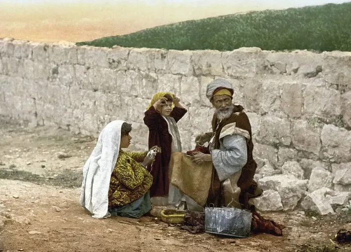Framed Print : Travelling shoemaker in Jerusalem