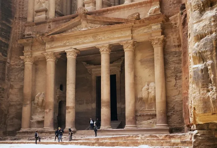 Framed Print : The Treasury building at the archaeological site of Petra, Jordan, 1998, Asia