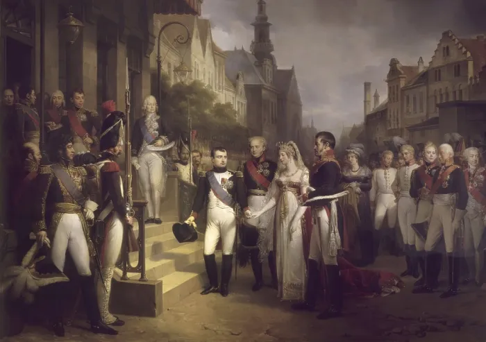 Framed Print : The Treaties of Tilsit, Napoleon
