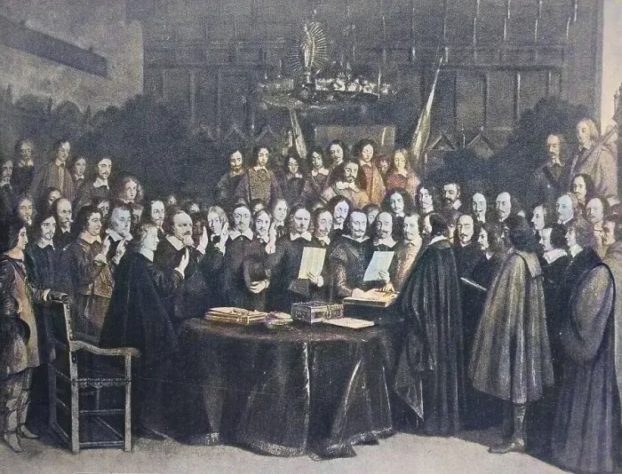 Framed Print : The Treaty of Muenster or Peace of Westphalia Framed Print : The Treaty of Muenster or Peace of Westphalia