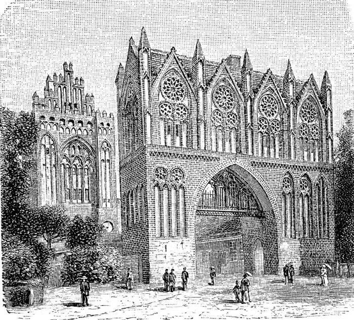Framed Print : Treptower Gate at Neubrandenburg in 1870 Framed Print : Treptower Gate at Neubrandenburg in 1870