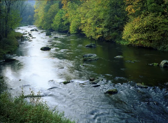 Framed Print : Triebtal near Jocketa, Pohl Dam
