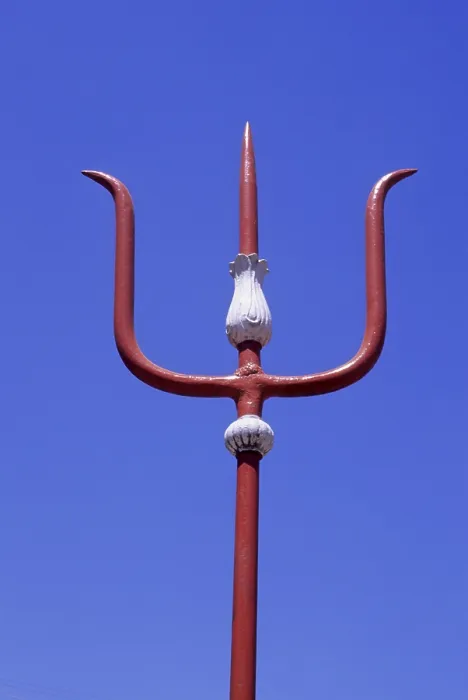 Framed Print : Trishul in shiva temple, trimbakeshwar
