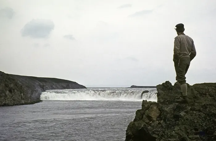 Framed Print : Troellkonuhlaup or Troellkonufoss waterfall, Thjorsa River, Iceland, 1972, Europe
