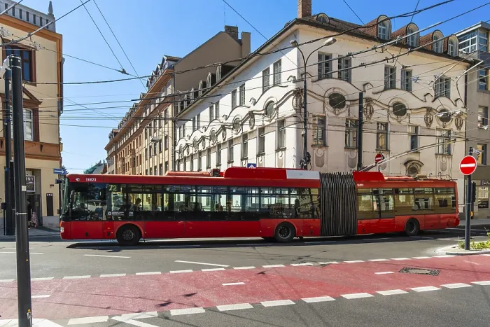 Framed Print : Trolleybus in Bratislava, Slovakia