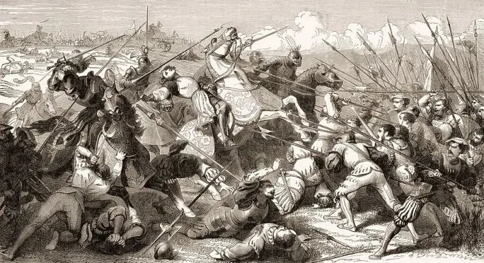 Framed Print : Troops of Pope Julius II besieging Bologna, 1506