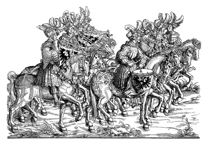 Framed Print : Trumpeter, Group of Maximilian I's Triumphal Procession Framed Print : Trumpeter, Group of Maximilian I's Triumphal Procession
