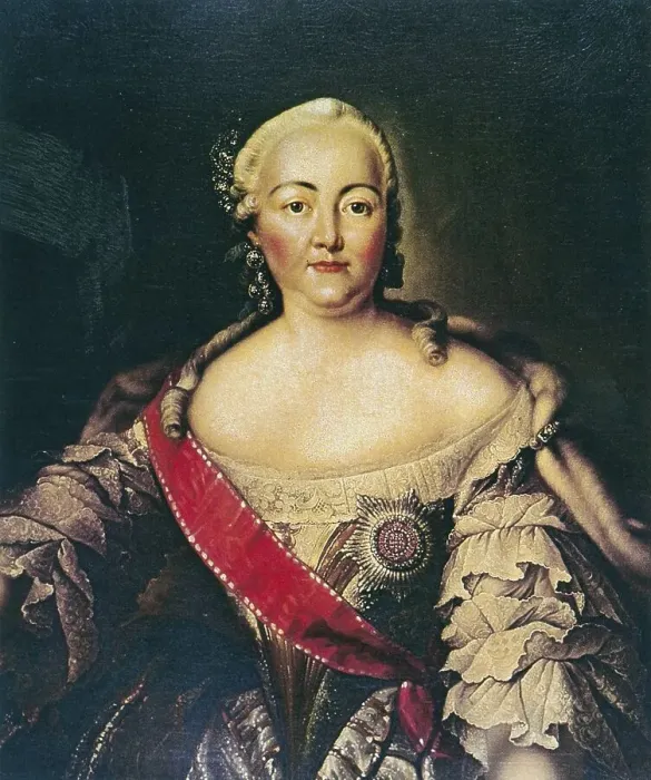 Framed Print : Tsarina Elisabeth of Russia. Painting by an unknown artist
