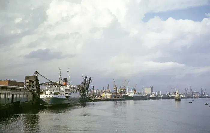 Framed Print : TSS Steamship railway ferry Duke of Rothesay, harbour basin of Belfast, Northern Ireland, United Kingdom 1960s