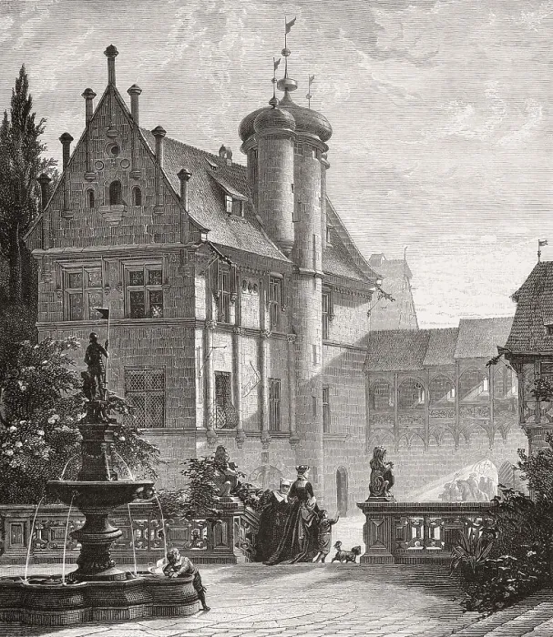 Framed Print : The Tucher building, Nuremberg