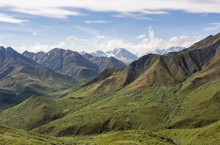 Framed Print : Tundra and mountainous landscape of the Alaska Range